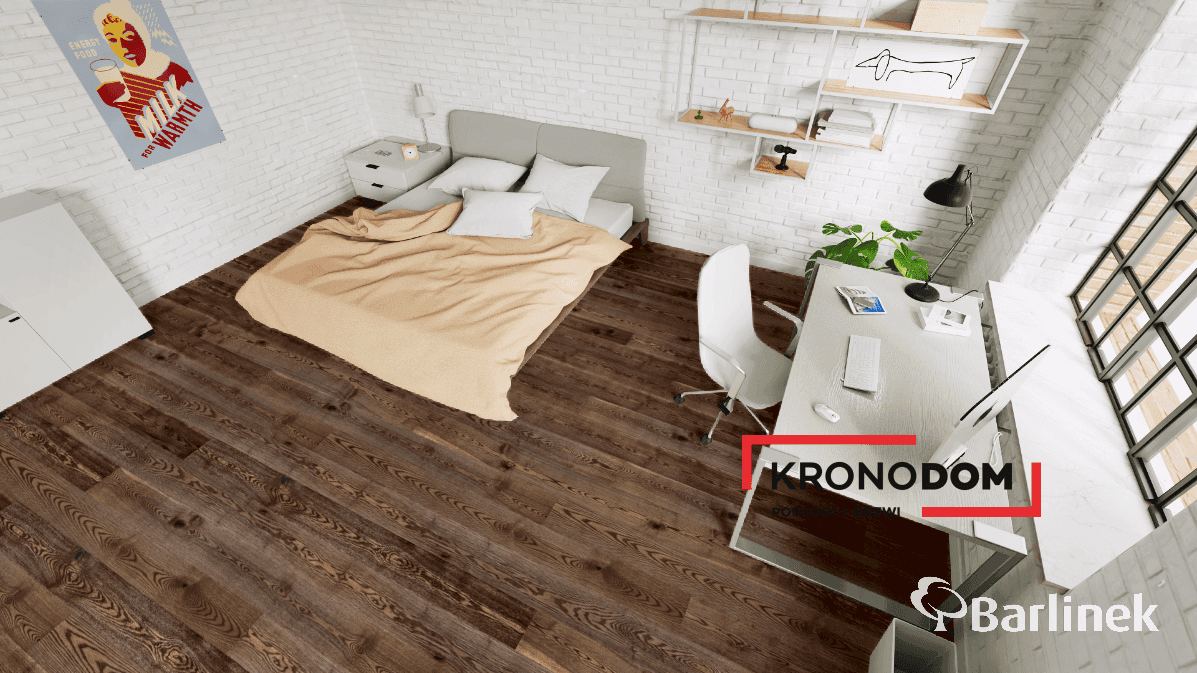 Podłoga drewniana Barlinek DECOR LINE jesion coffee grande 1WG000676 gr.14mm (1opk.=2,77m2) 180x2200, deska 1-lamelowa, lakier półmatowy 16