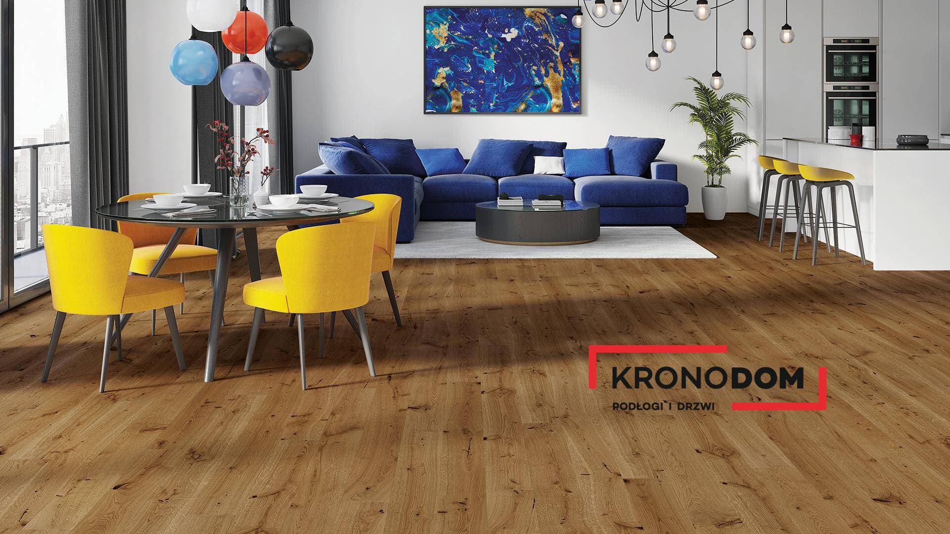 Podłoga drewniana Barlinek DECOR LINE dąb azores medio 1WG000791 gr.14mm, 4V (1opk.=2,38m2) 155x2200, deska 1-lamelowa, olej naturalny 2