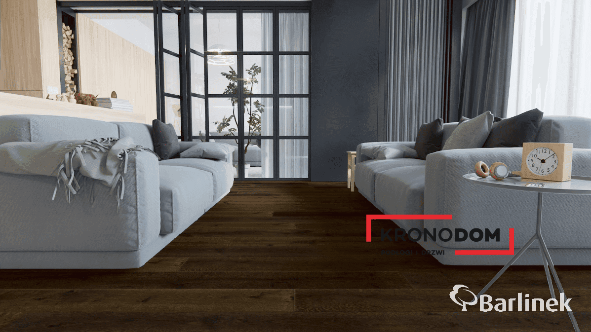 Podłoga drewniana Barlinek DECOR LINE dąb marsala grande 1WG000550 gr.14mm, 4V (1opk.=2,77m2) 180x2200, deska 1-lamelowa, lakier matowy 11