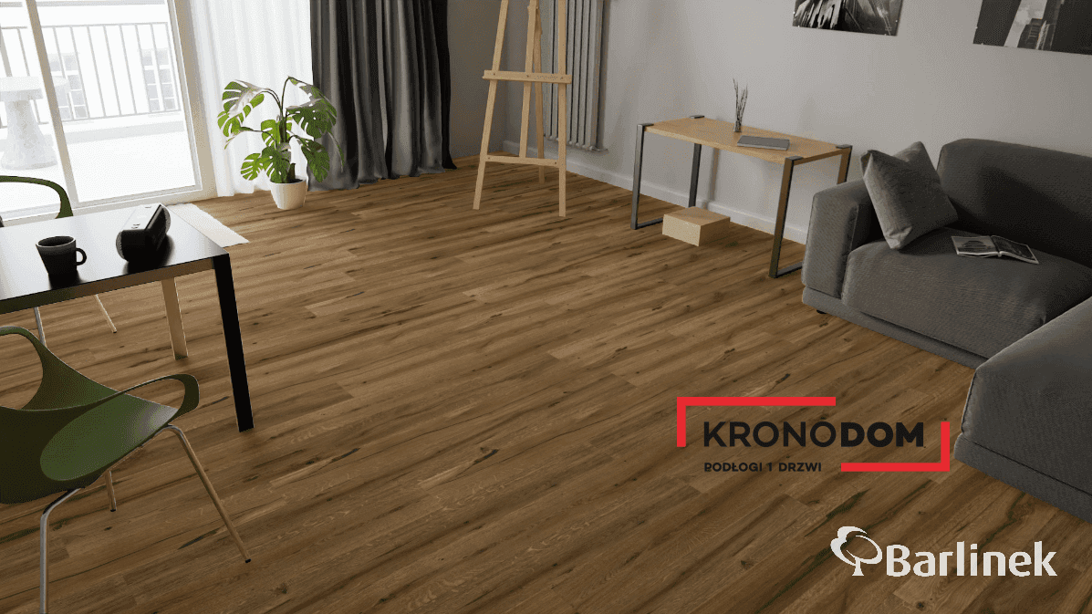 Podłoga drewniana Barlinek DECOR LINE dąb porto grande 1WG000624 gr.14mm, 4V (1opk.=2,77m2) 180x2200, deska 1-lamelowa, olej naturalny 9
