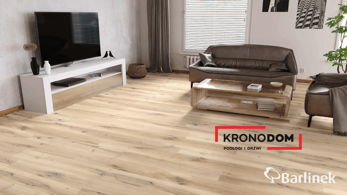 Podłoga drewniana Barlinek DECOR LINE dąb ivory grande 1WG000626 gr.14mm, 4V (1opk.=2,77m2) 180x2200, deska 1-lamelowa, olej naturalny 7