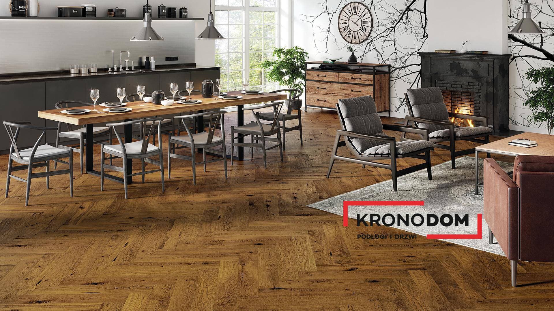 Podłoga drewniana Barlinek CLASSICO LINE dąb brown sugar 1WC000006 gr.14mm, 4V (1opk.=0,65m2) 130x725, deska 1-lamelowa, lakier matowy, jodła klasyczna 130 3