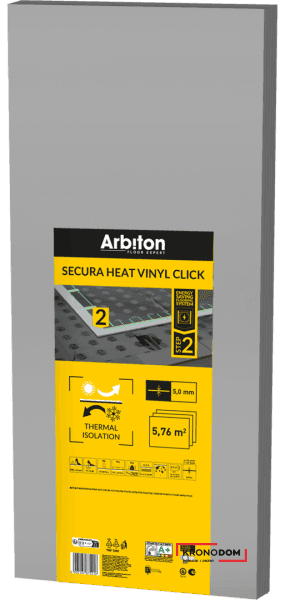 Podkład pod panele ARBITON SECURA HEAT VINYL CLICK gr. 5mm (1paczka=5,76m2) Energy Saving Flooring System