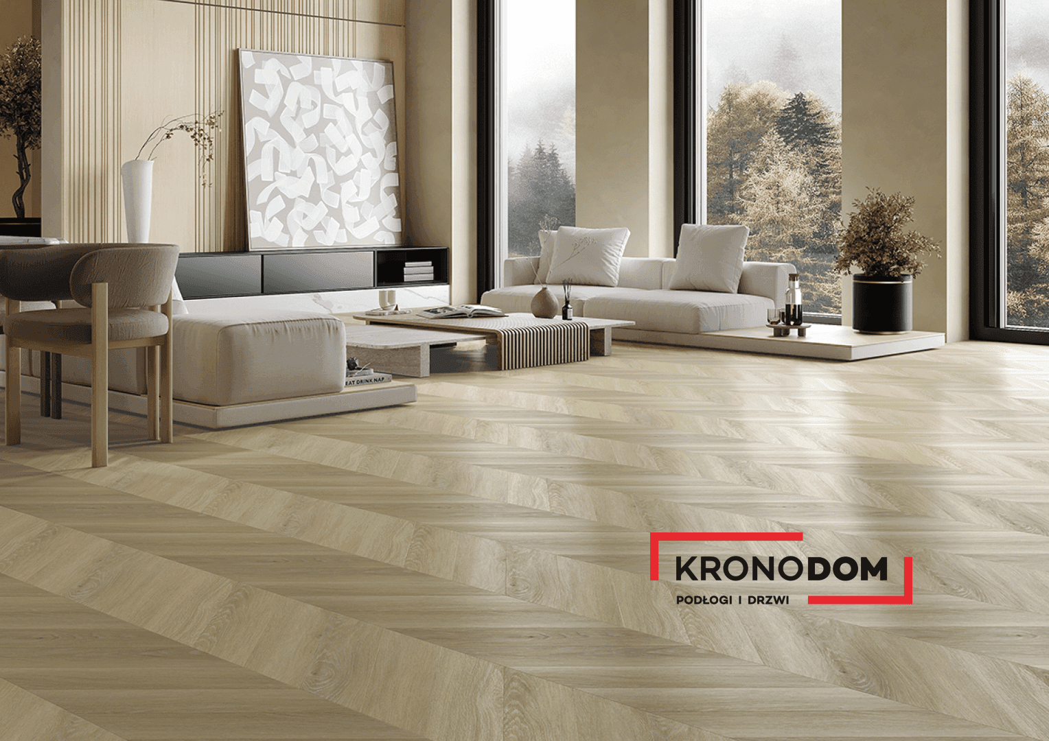 Panele winylowe ARBITON AMARON CHEVRON dąb Johannes CLC 222 klasa 33, gr.5mm, 4V (1op.=18szt.=1,296m2) jodełka francuska 4