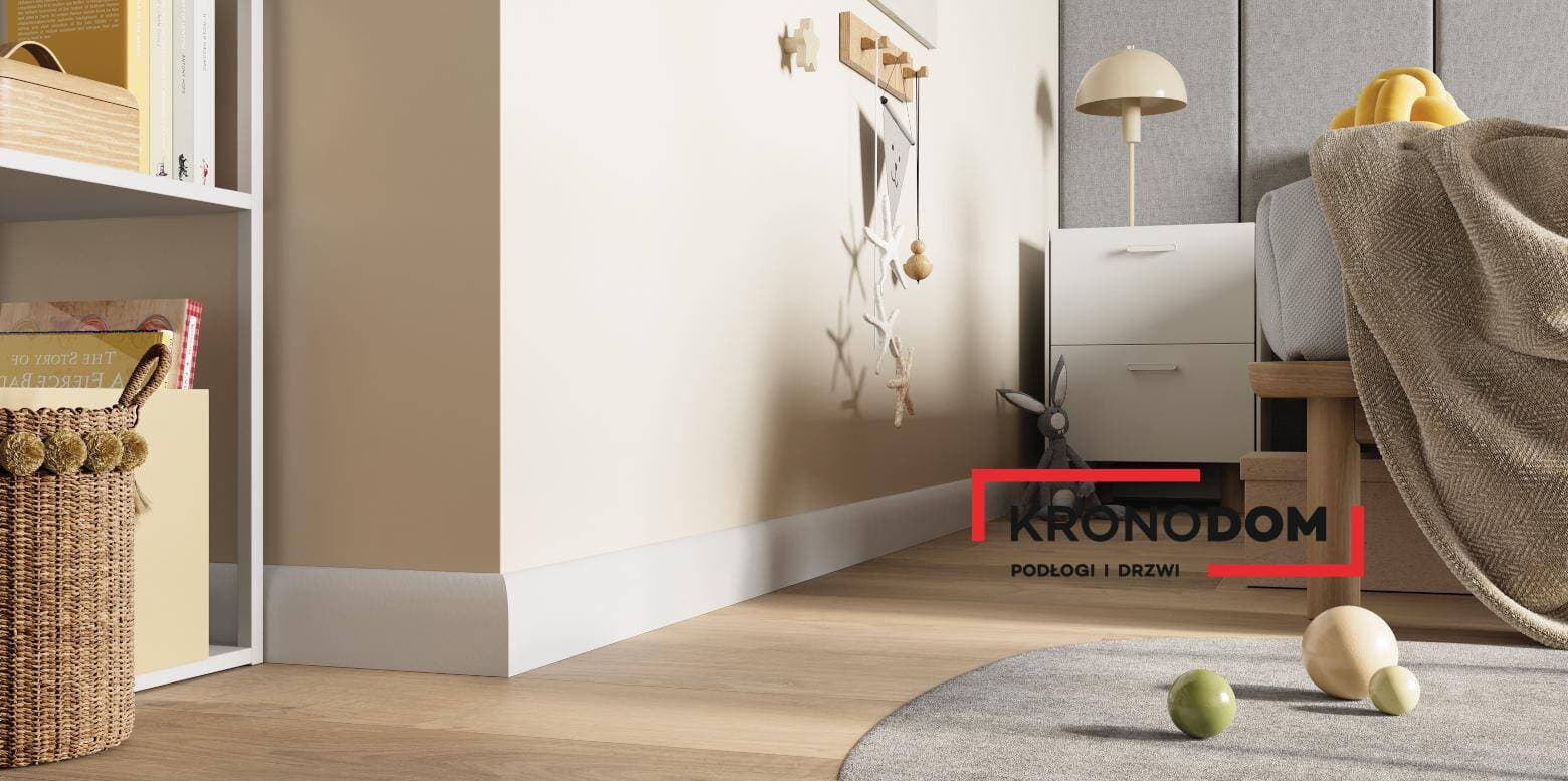 Listwa przypodłogowa VILO SEMPLA 704 jasnoszara wysokość 8 cm, szerokość krycia 1,4 cm, dł 2400 cm 4