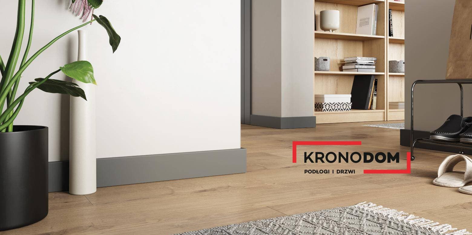Listwa przypodłogowa VILO SEMPLA 704 jasnoszara wysokość 8 cm, szerokość krycia 1,4 cm, dł 2400 cm 6