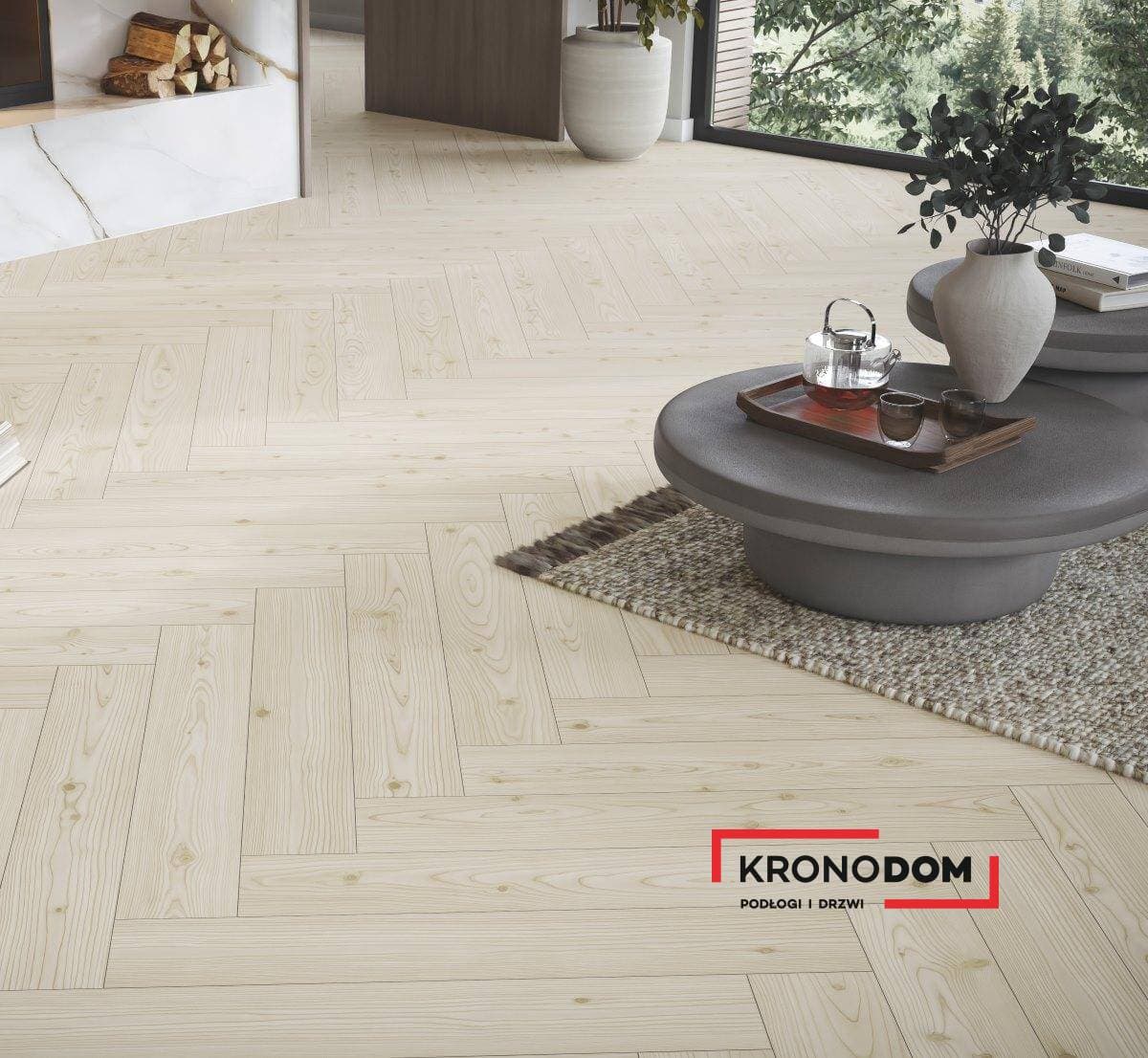 Panele podłogowe PARADOR TRENDTIME 3 larch yukon white 1748751 gr.8mm, AC4, 4V (1op=13szt.=1,595m2) jodełka NOWOŚĆ 2025 3