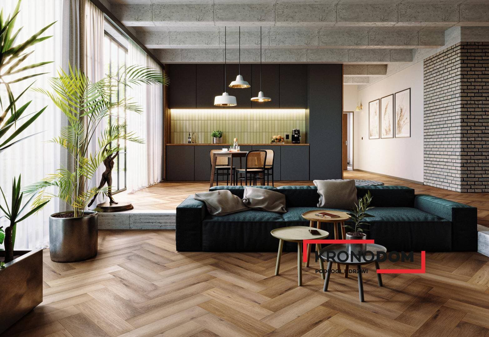 Panele winylowe ARBITON AMARON HERRINGBONE ACOUSTIC dąb Georgetown CAA 147, klasa 33, gr.6,3mm, 4V (1op.=1,051m2) jodełka NOWOŚĆ 2025 4