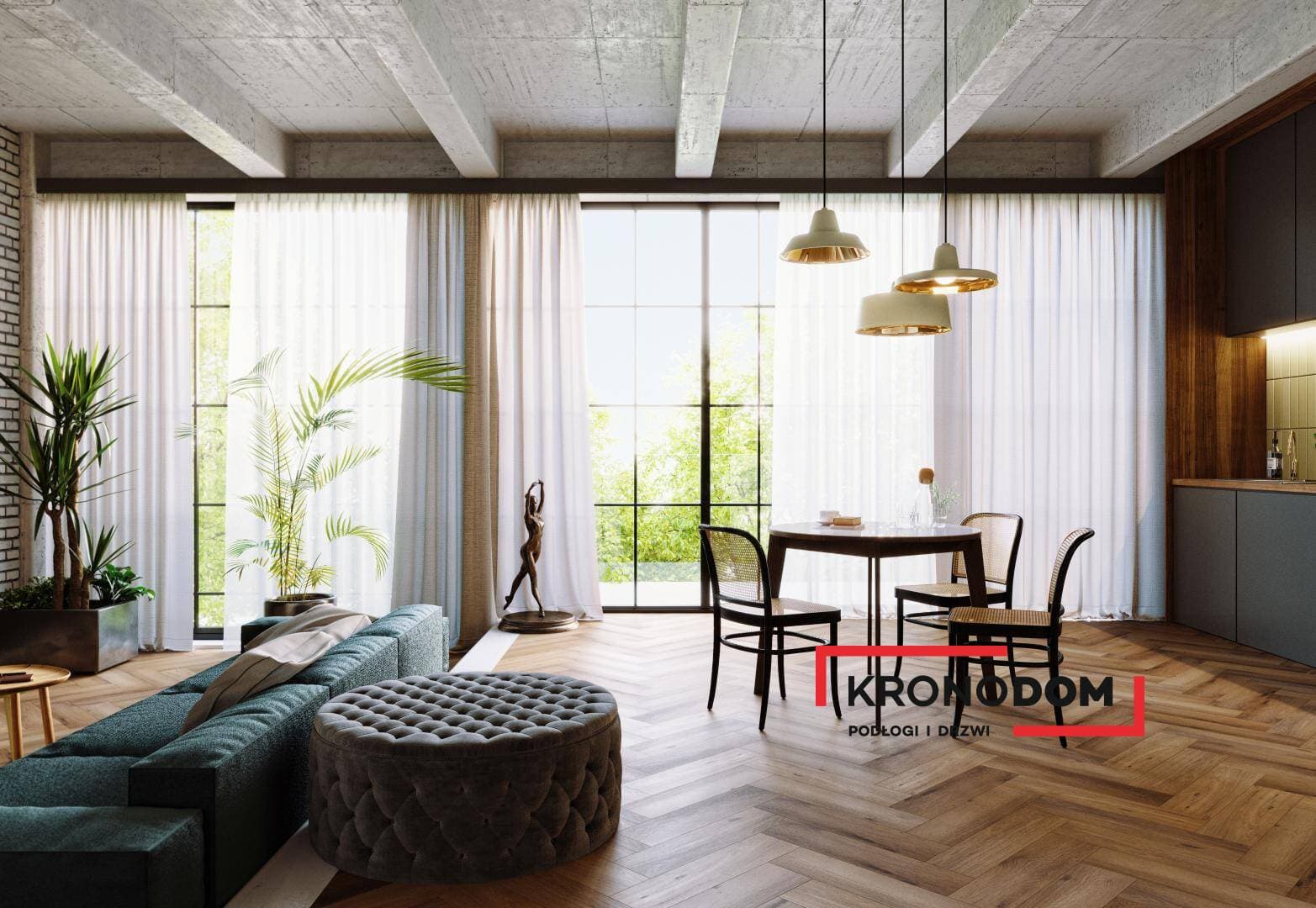 Panele winylowe ARBITON AMARON HERRINGBONE ACOUSTIC dąb Georgetown CAA 147, klasa 33, gr.6,3mm, 4V (1op.=1,051m2) jodełka NOWOŚĆ 2025 2