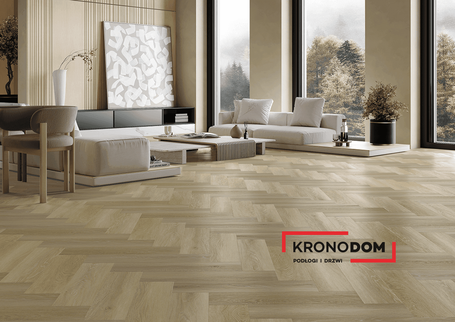 Panele winylowe ARBITON AMARON HERRINGBONE EIR ACOUSTIC dąb Johannes CASA 222, klasa 33, gr.6,3mm, 4V (1op.=1,051m2) jodełka NOWOŚĆ 2025 2