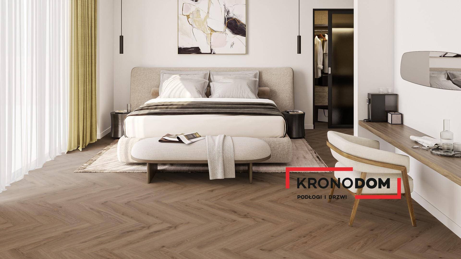 Panele winylowe Tarkett HERRINGBONE RIGID 55 delicate oak walnut 280043005 klasa 33, gr.6,5mm, 4V (1opk.=12szt.=1,1279m2) jodełka NOWOŚĆ 2025 14