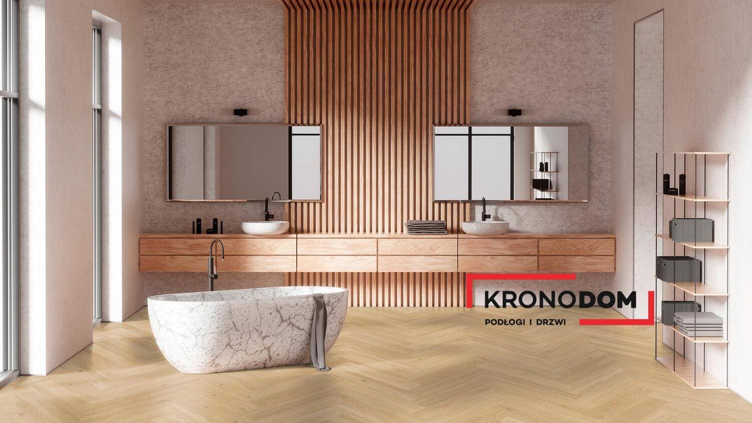 Panele winylowe Tarkett HERRINGBONE RIGID 55 highland oak blond 280043001 klasa 33, gr.6,5mm, 4V (1opk.=12szt.=1,1279m2) jodełka NOWOŚĆ 2025 2