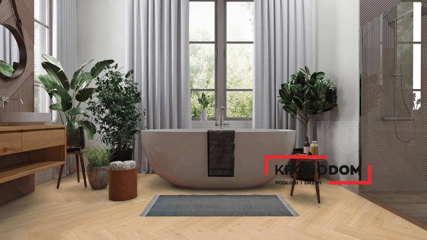Panele winylowe Tarkett HERRINGBONE RIGID 55 highland oak blond 280043001 klasa 33, gr.6,5mm, 4V (1opk.=12szt.=1,1279m2) jodełka NOWOŚĆ 2025 3