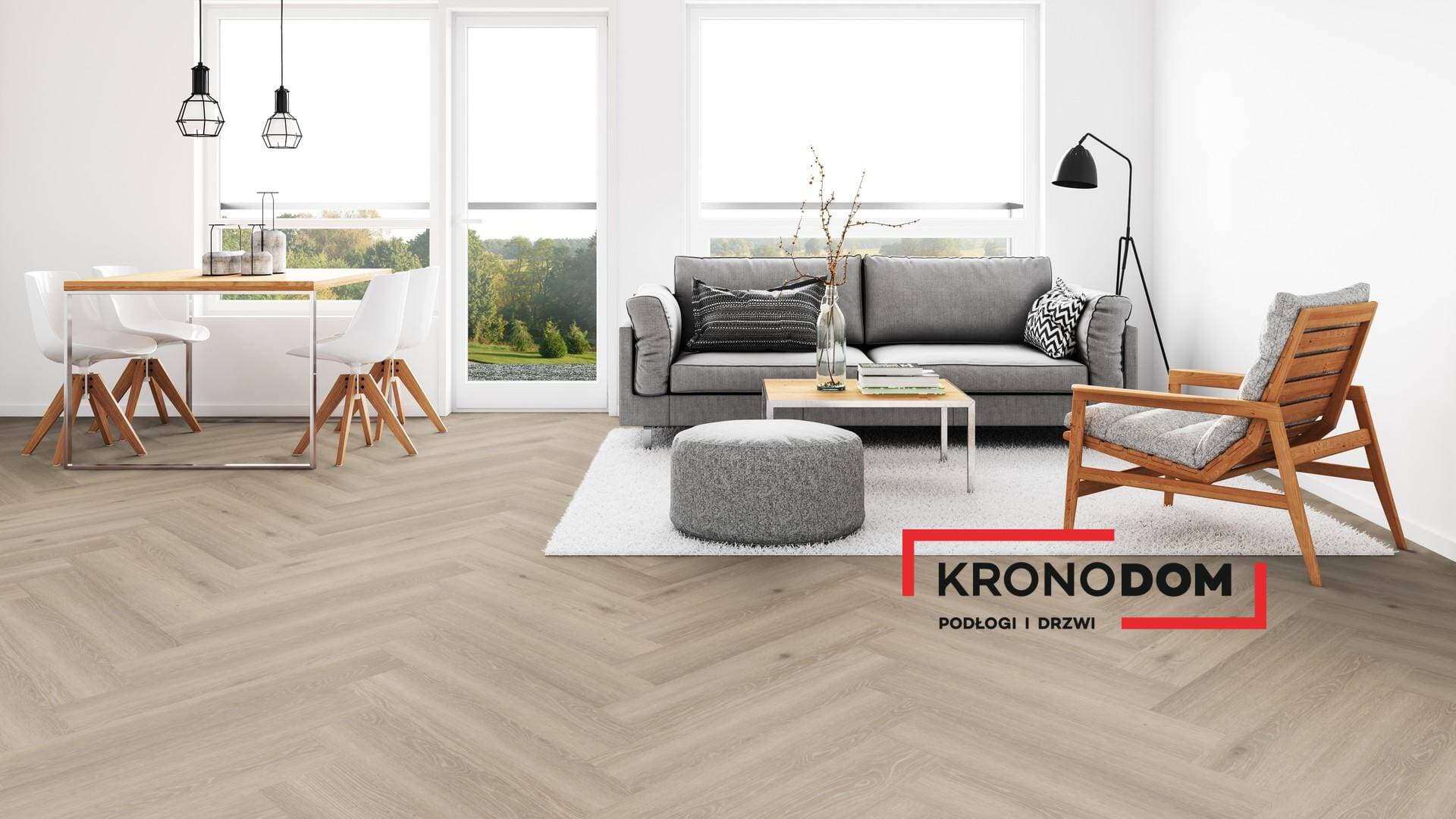 Panele winylowe Tarkett HERRINGBONE RIGID 55 highland oak classic grey 280043002 klasa 33, gr.6,5mm, 4V (1opk.=12szt.=1,1279m2) jodełka NOWOŚĆ 2025 8
