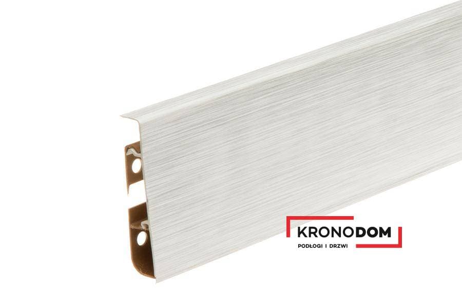 Listwa przypodłogowa PCV CEZAR HI LINE PRESTIGE aluminium szczotkowane 266 2,5m