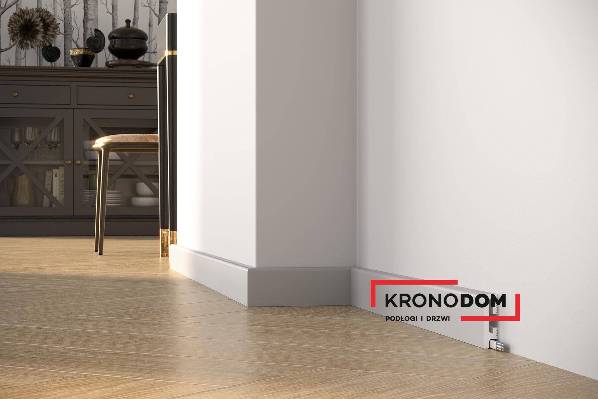Listwa przypodłogowa DUROFIT szara PF060G wysokość 6 cm, szerokość krycia 1,5 cm, dł 240cm 2