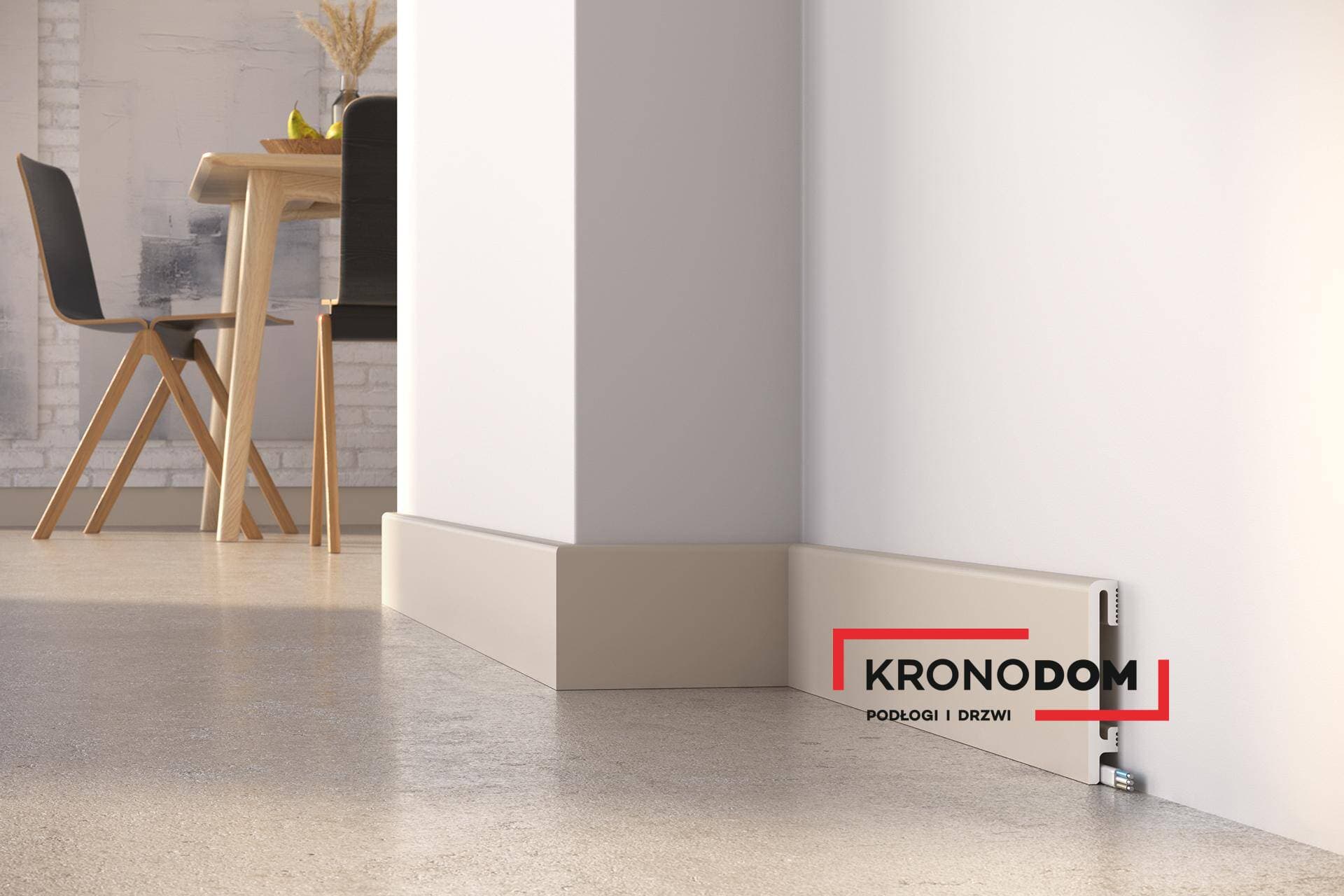 Listwa przypodłogowa DUROFIT kaszmir PF100K wysokość 10 cm, szerokość krycia 1,5 cm, dł 240cm 2