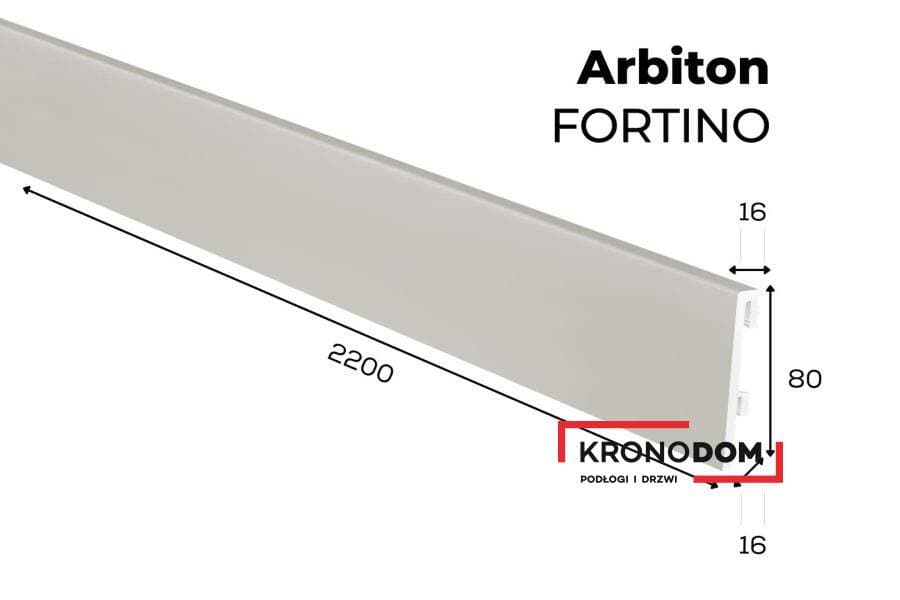 Listwa przypodłogowa ARBITON FORTINO kaszmir 89 wysokość 8 cm, szerokość krycia 1,6 cm, dł 2200mm (NCS S1502-Y50R) 4