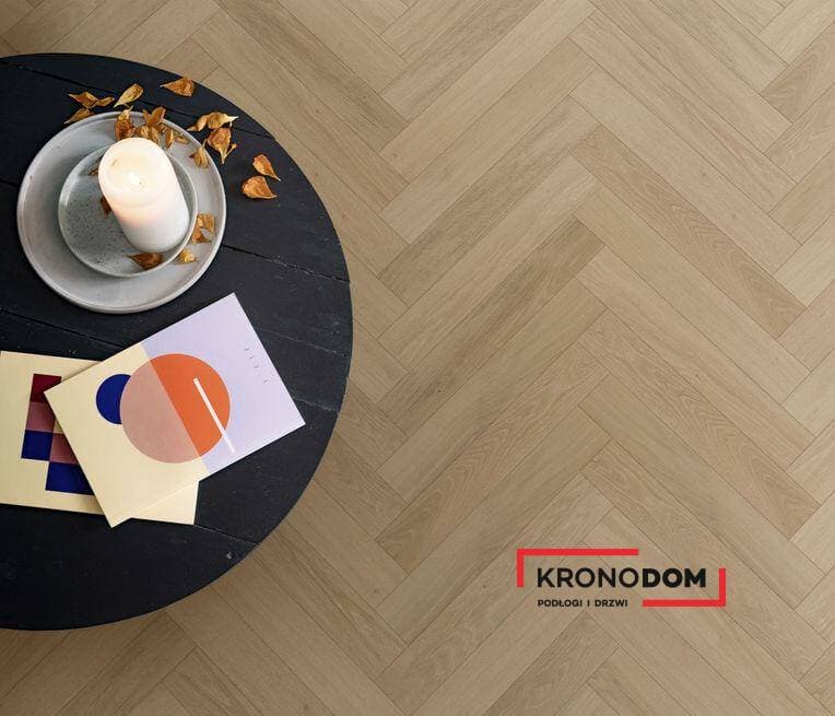 Panele fornirowane PARQWOOD HERRINBONE Oak Calm Ambre 61001488 klasa 33, gr.9,5mm, 4V (1opk=0,847m2) jodełka klepka A NOWOŚĆ 2026 3