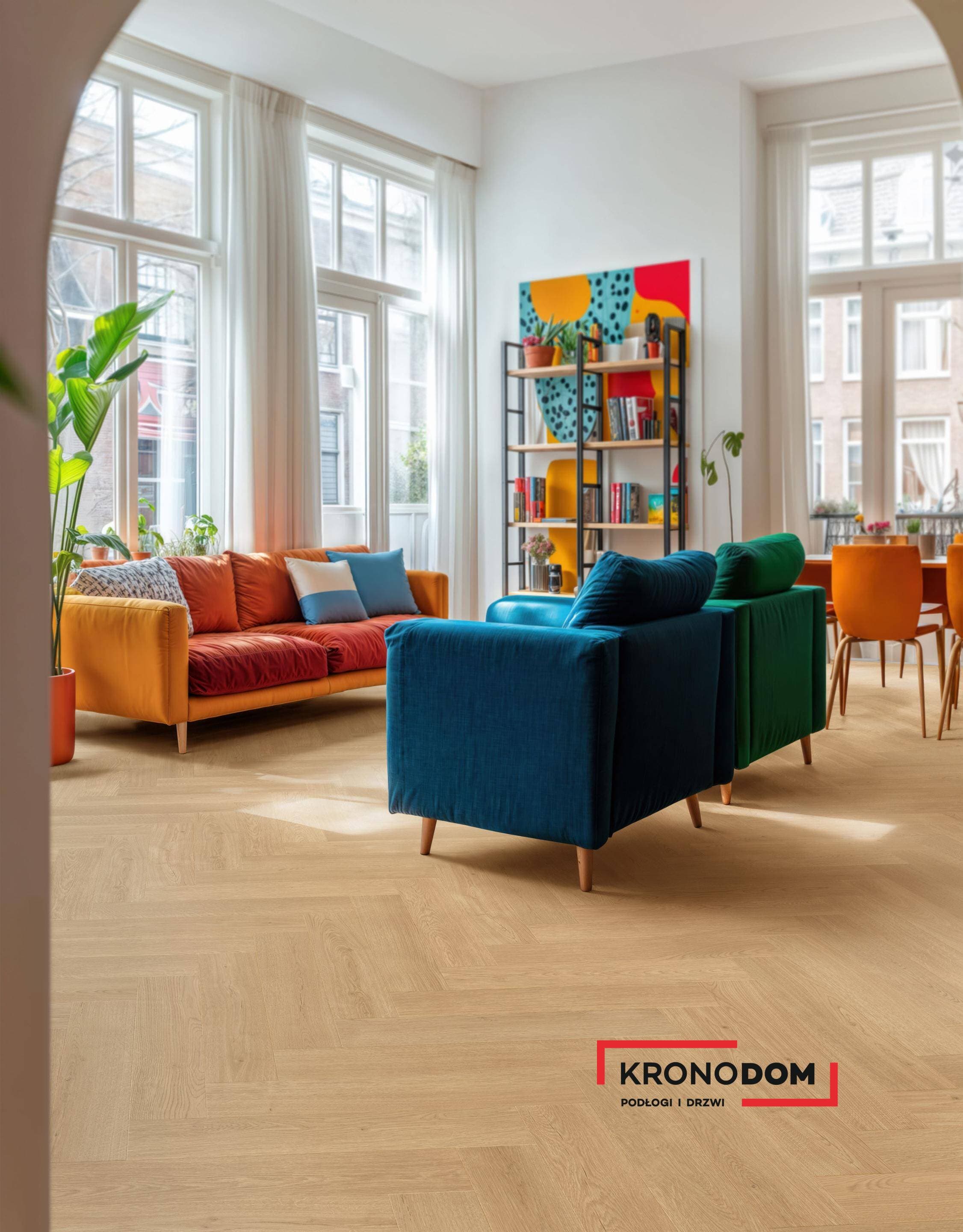 Panele podłogowe PREMIUM FLOOR ROYALE dąb Imperium 88920 AC4, gr.8mm, 4V (1 opk.=14szt.=1,201m2) jodełka NOWOŚĆ 2026 2