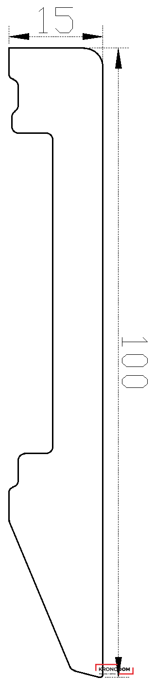 Listwa przypodłogowa PolyFoil CoreProtect Czarna PFS-3-1015 15x100x2500 2