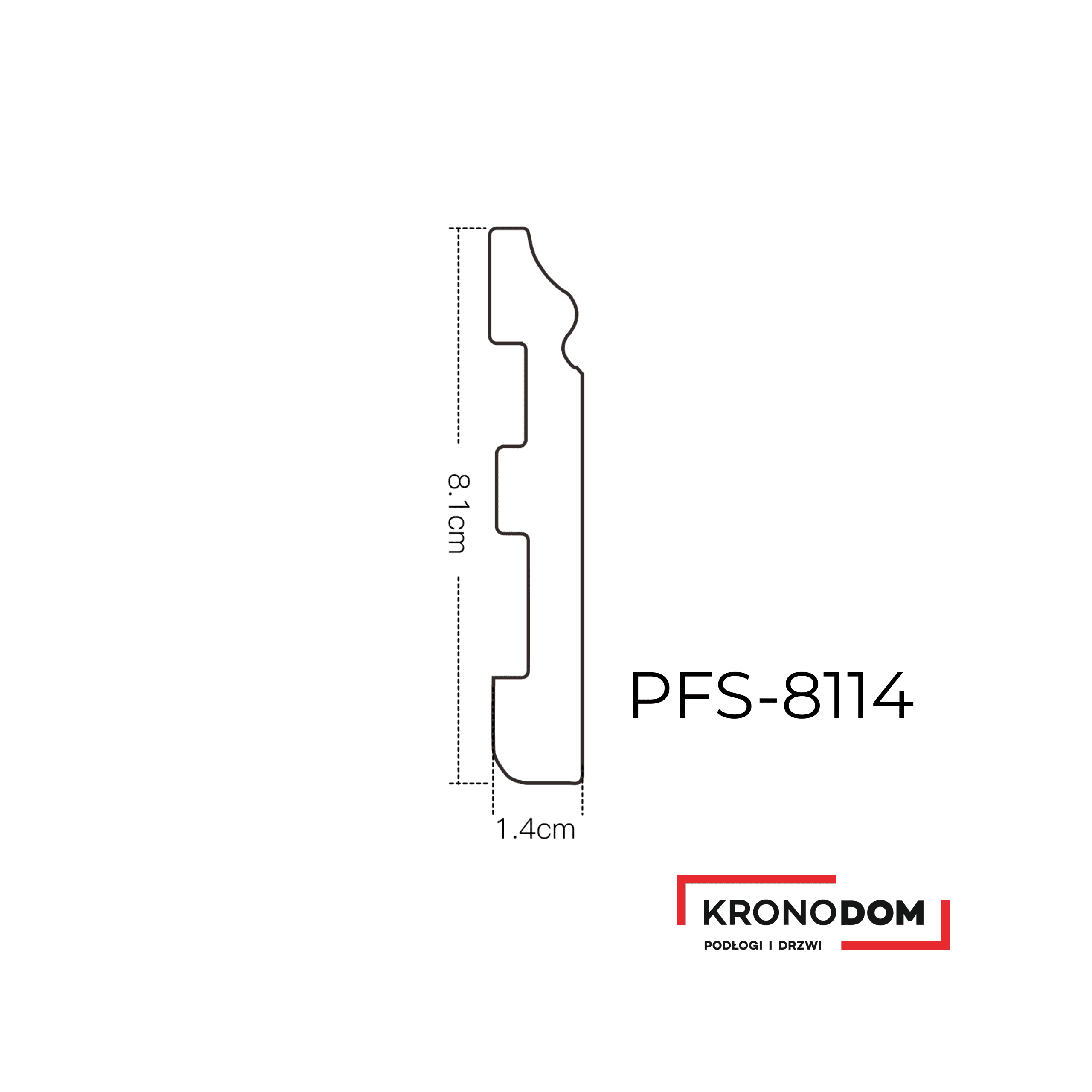 Listwa przypodłogowa PolyFoil CoreProtect Biała PFS-1-8114 14x81x2500 4