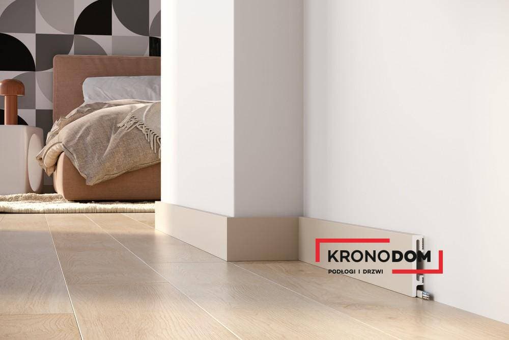 Listwa przypodłogowa DUROFIT kaszmir PF081K wysokość 8 cm, szerokość krycia 1,5 cm, dł 240cm