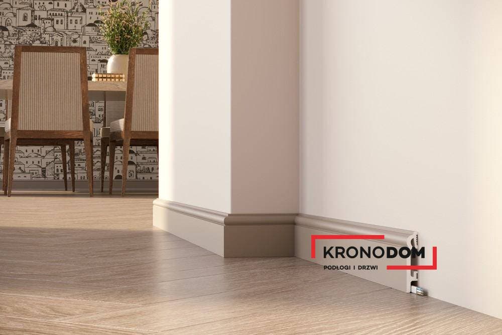 Listwa przypodłogowa DUROFIT cappuccino PF082C wysokość 8 cm, szerokość krycia 1,5 cm, dł 240cm