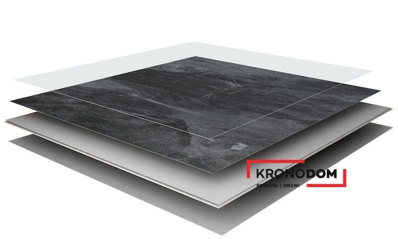 Panele winylowe VOX VILO STONE SPC dark stone 6067238 klasa 33, gr.5mm, 4V (1op=4szt.=1,44 m2) 4
