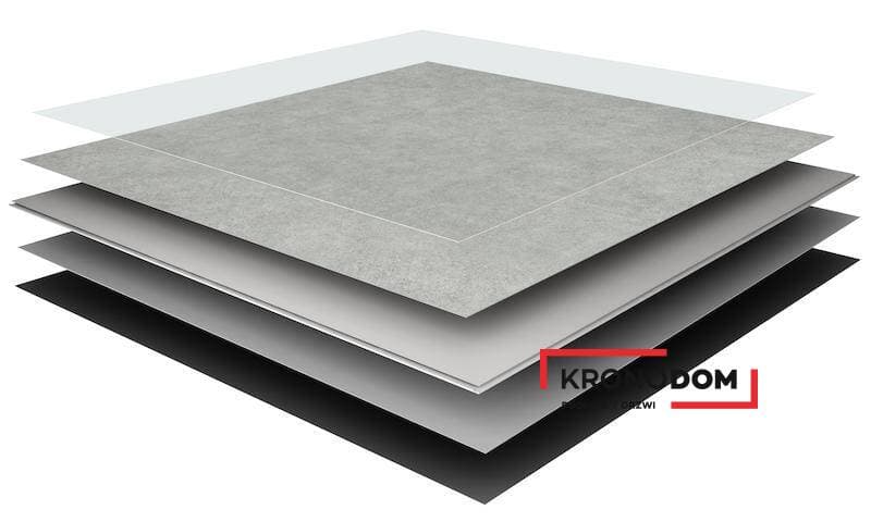 Panele winylowe VOX VILO STONE SPC concrete light 6074890 klasa 33, gr.6mm, 4V (1op=4szt.=1,44 m2) 4