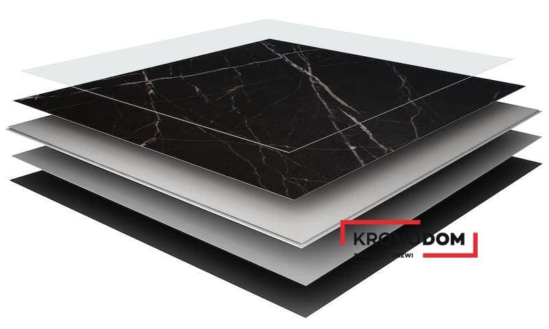 Panele winylowe VOX VILO STONE SPC calacatta black 6074904 klasa 33, gr.6mm, 4V (1op=4szt.=1,44 m2) 4
