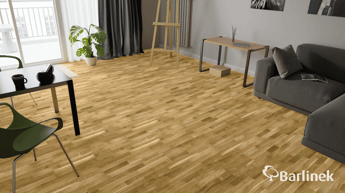 Podłoga drewniana Barlinek LIFE LINE dąb askania molti 3WG000311 gr.14mm (1opk.=3,18m2) 207x2200, deska 3-lamelowa, lakier professional 5