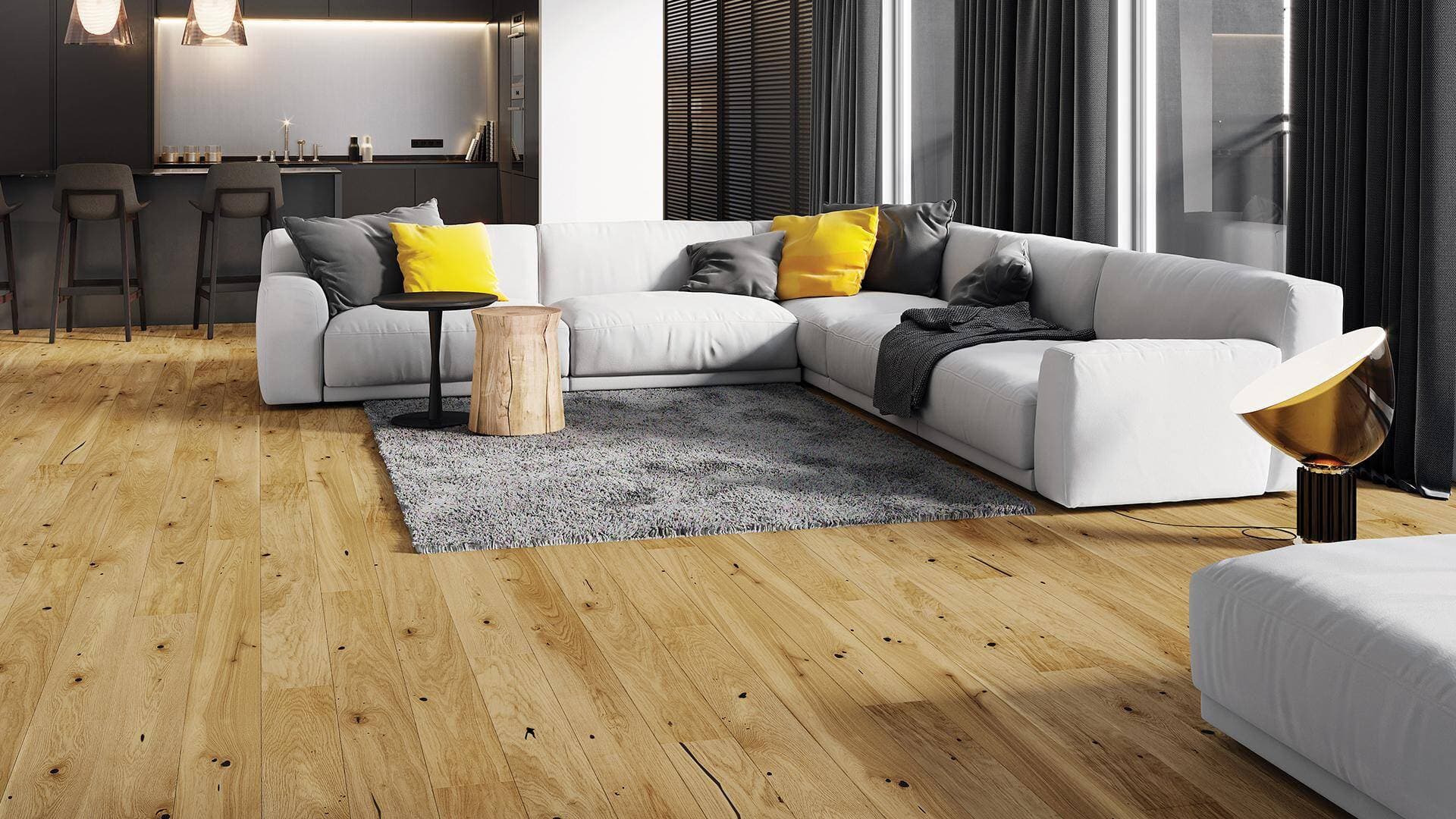 Podłoga drewniana Barlinek PURE LINE dąb raisins medio 1WG000774 gr.14mm, 4V (1opk.=2,38m2) 155x2200, deska 1-lamelowa, lakier matowy 2