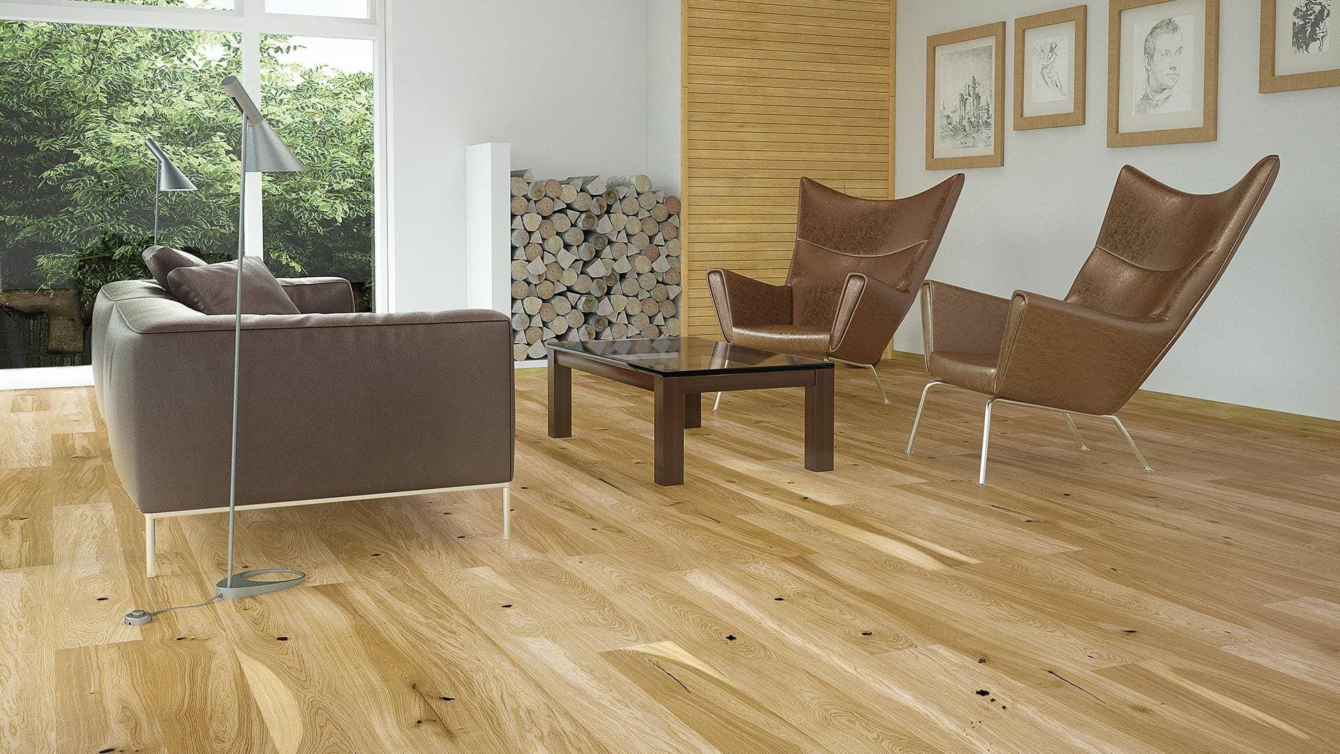 Podłoga drewniana Barlinek PURE LINE dąb modern grande 1WG000886 gr.14mm, 4V (1opk.=2,26m2) 180x1800, deska 1-lamelowa, lakier matowy 2