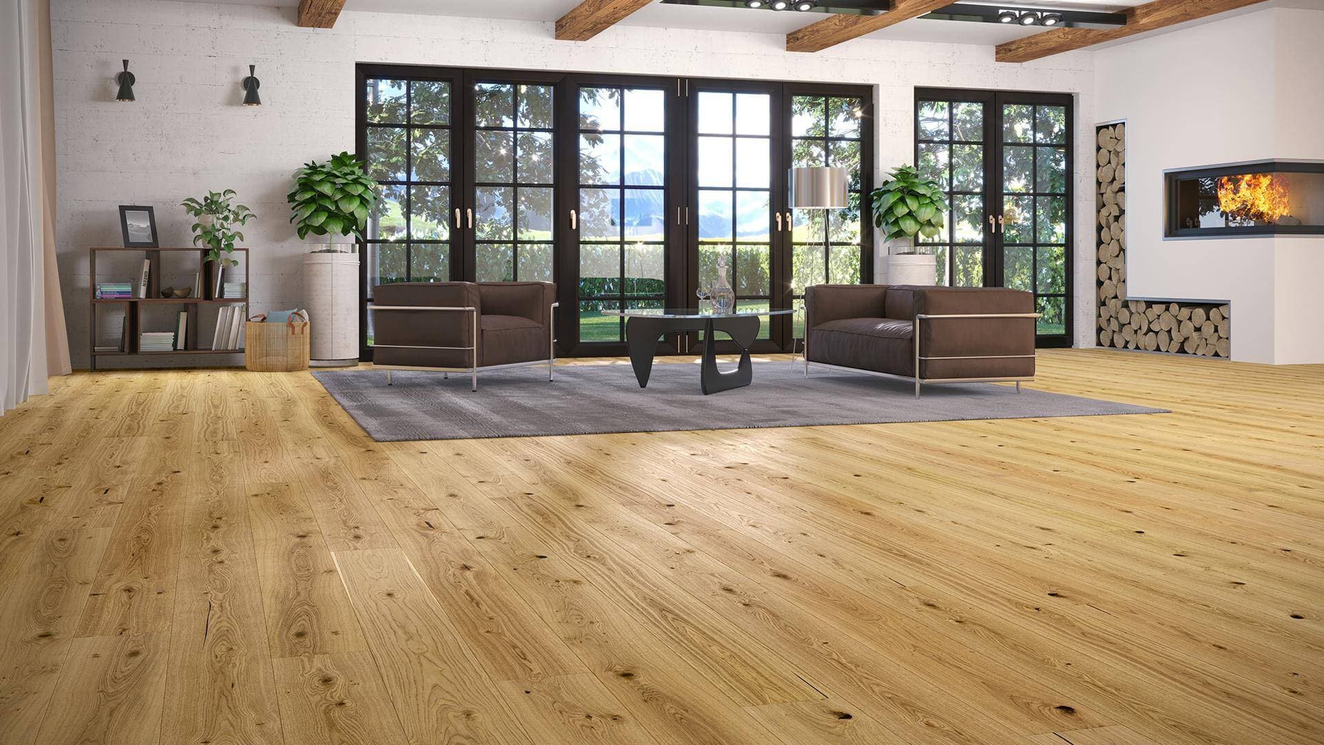 Podłoga drewniana Barlinek PURE LINE dąb raisins grande 1WG000285 gr.14mm, 4V (1opk.=2.77m2) 180x2200, deska 1-lamelowa, lakier matowy 2
