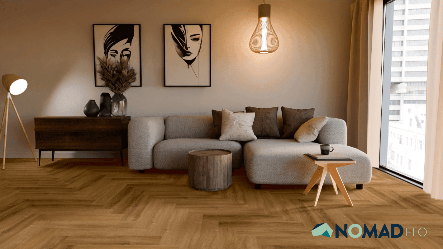 Panele winylowe Nomad Flo PREMIUM HERRINGBONE Revenga NF10933A klasa 33, gr.6mm, 4V, (1op.=1,588m2) 7