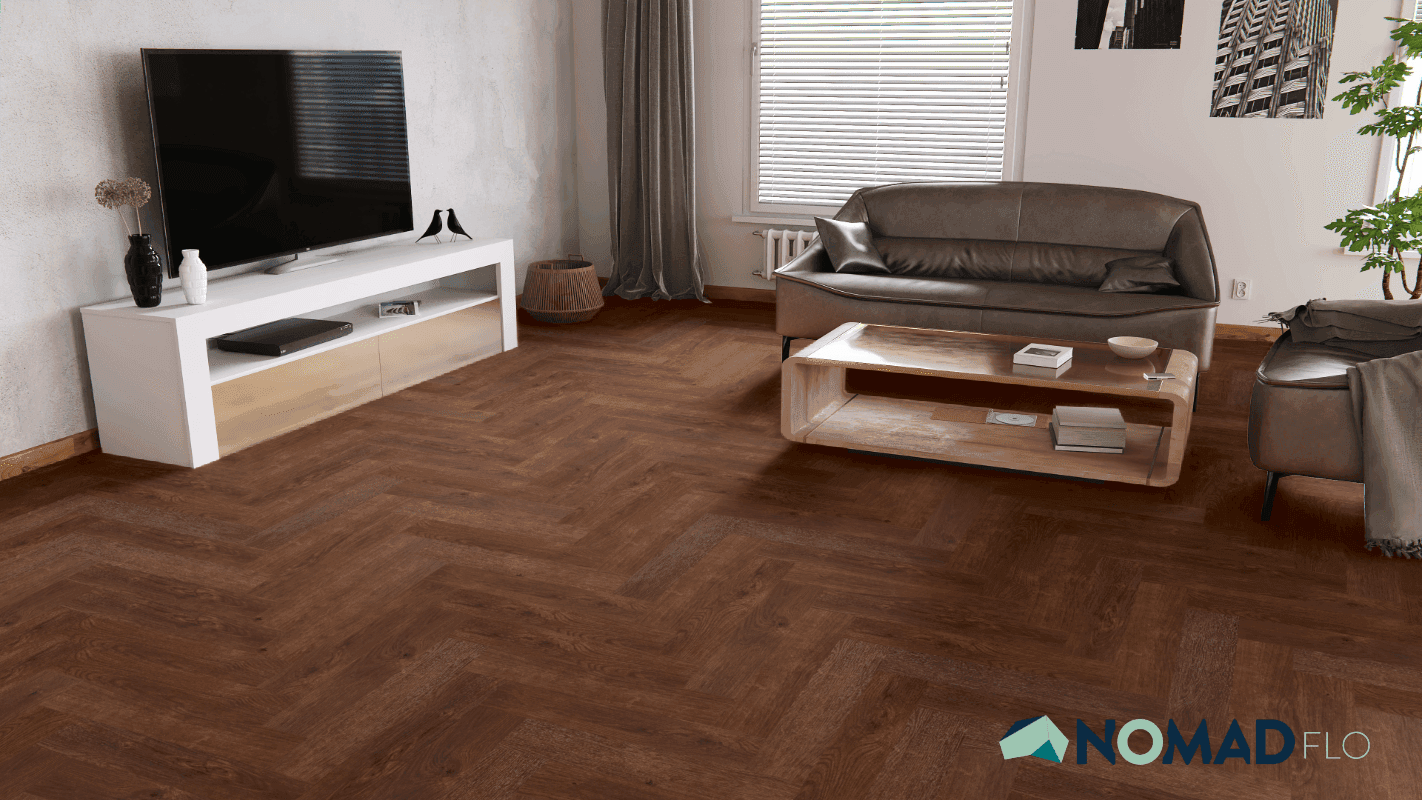 Panele winylowe Nomad Flo PREMIUM HERRINGBONE Vitoria NF10921A klasa 33, gr.6m, 4V, (1op.=1,588m2) 10