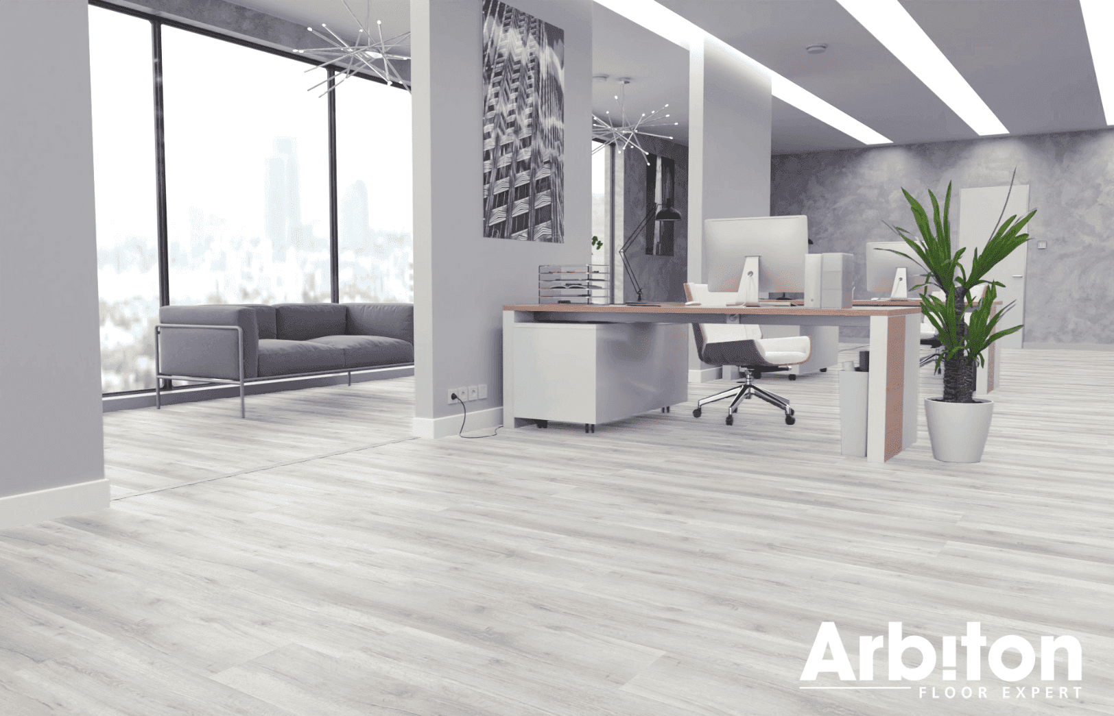 Panele winylowe ARBITON AMARON WOOD dąb Alaskan CA 102 klasa 33, gr.5mm, 4V (1op.=6szt.=2,076m2) 5