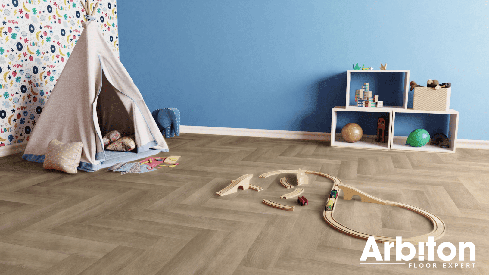 Panele winylowe ARBITON AMARON HERRINGBONE dąb Dearwood CA 187 klasa 33, gr.5mm, 4V (1op.=16szt.=1,402m2) jodełka 2