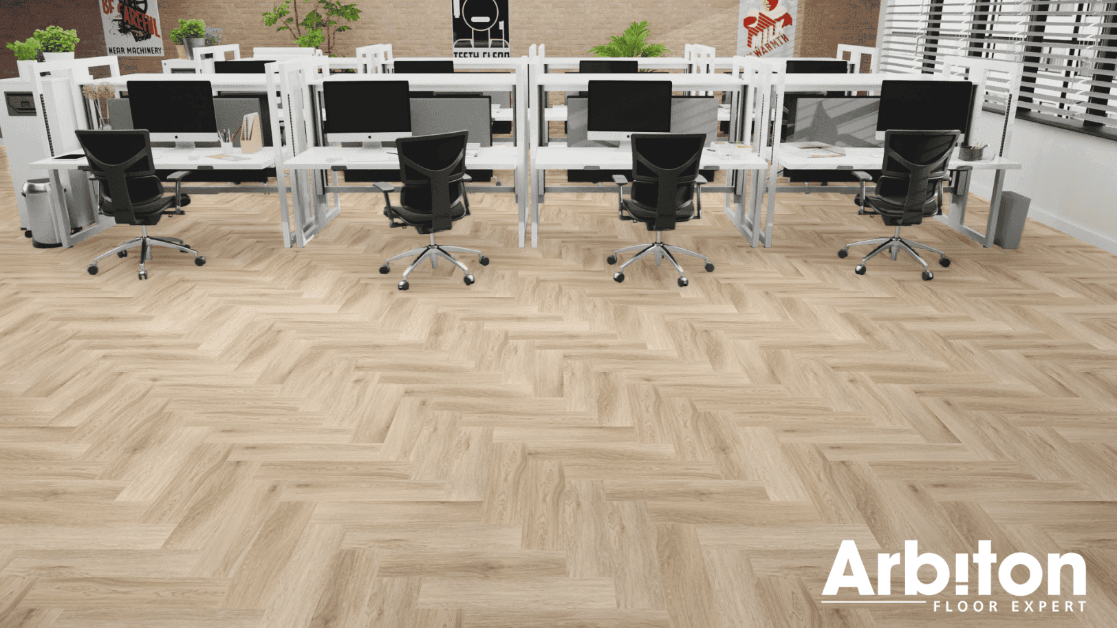 Panele winylowe ARBITON AMARON HERRINGBONE dąb Harlow CA 158 klasa 33, gr.5mm, 4V (1op.=16szt.=1,402m2) jodełka 14