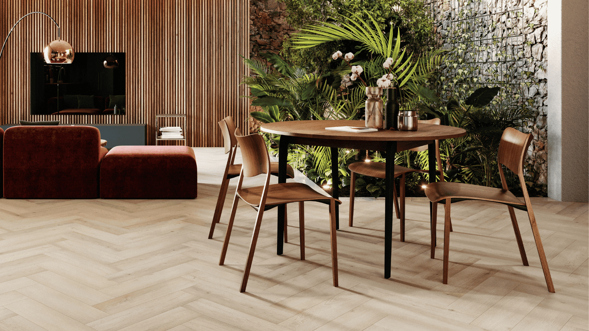 Panele winylowe ARBITON AMARON HERRINGBONE dąb Preston CA 167 klasa 33, gr.5mm, 4V (1op.=16szt.=1,402m2) jodełka 2