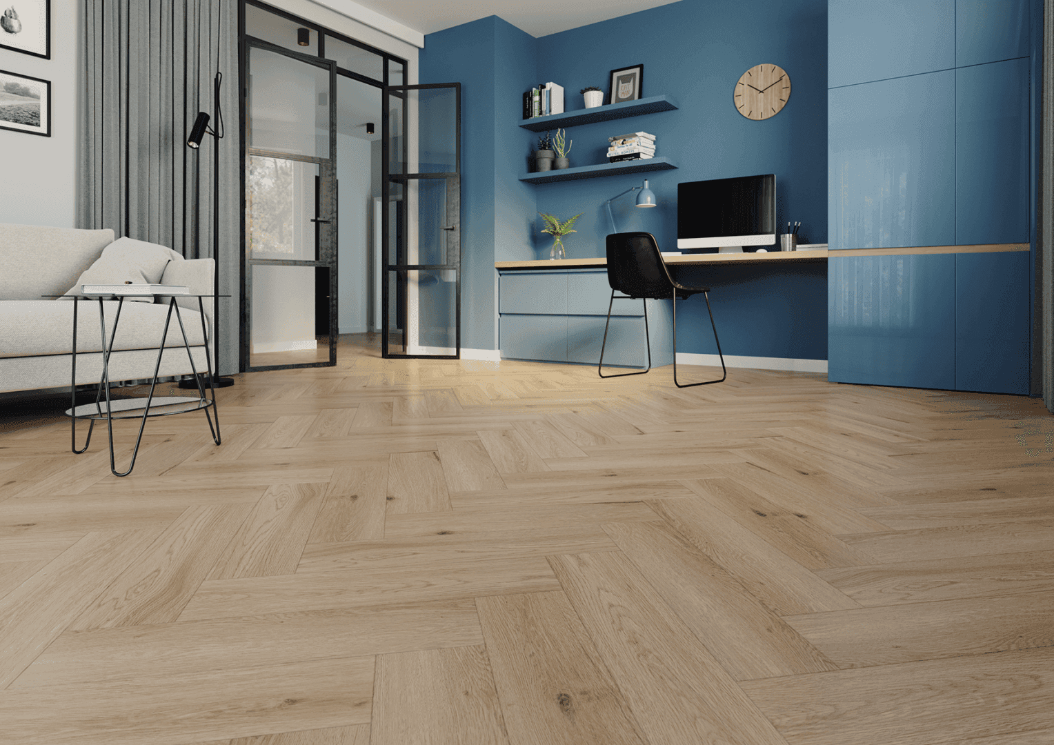 Panele winylowe ARBITON AMARON HERRINGBONE dąb Yankee CA 153, klasa 33, gr.5mm, 4V (1op.=16szt.=1,402m2) jodełka 2