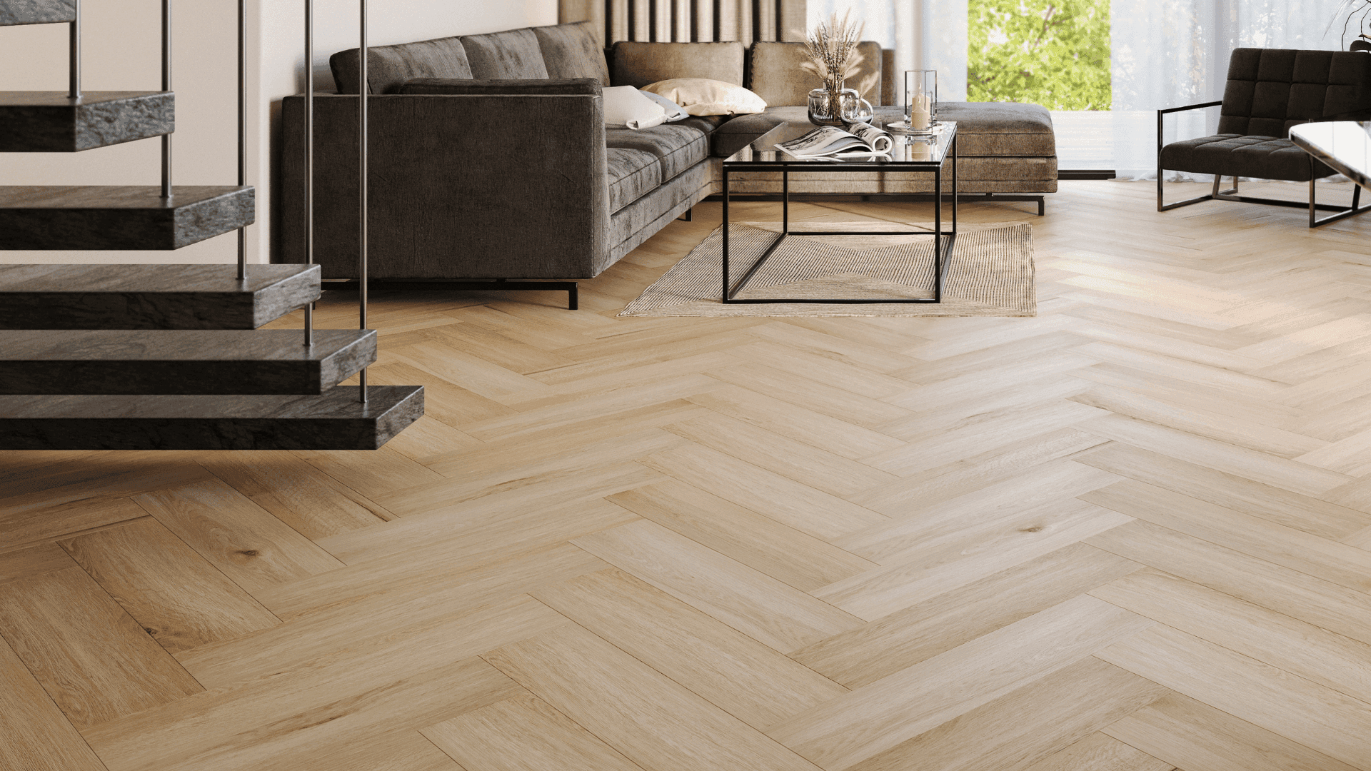 Panele winylowe ARBITON AMARON HERRINGBONE dąb Yankee CA 153, klasa 33, gr.5mm, 4V (1op.=16szt.=1,402m2) jodełka 5