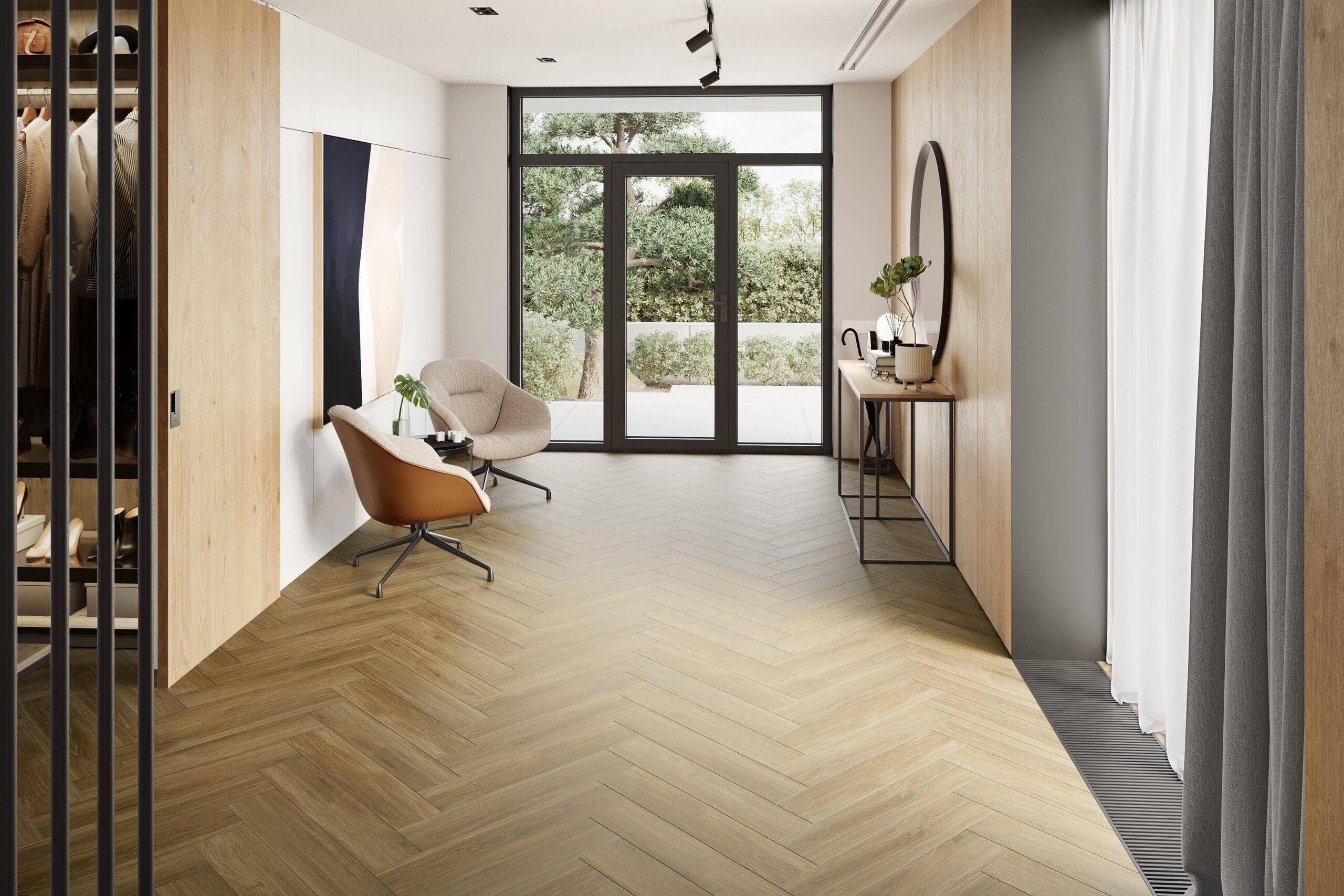 Panele winylowe THE FLOOR HERRINGBONE Calm Oak P6003HB, klasa 34, gr.6mm, 4V (1opk.=16szt.=1,752m2) 3