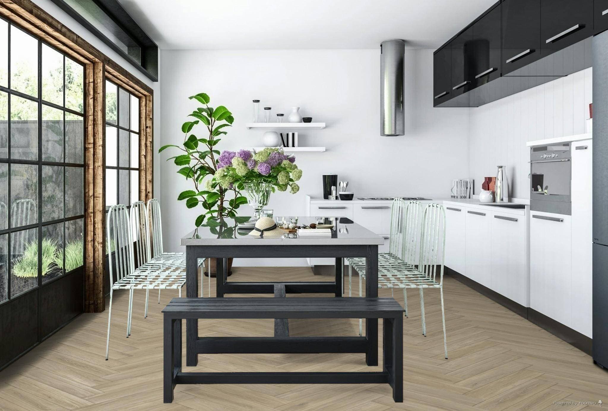 Panele winylowe THE FLOOR HERRINGBONE Tuscon Oak P6001HB, klasa 34, gr.6mm, 4V (1opk.=16szt.=1,752m2) 3