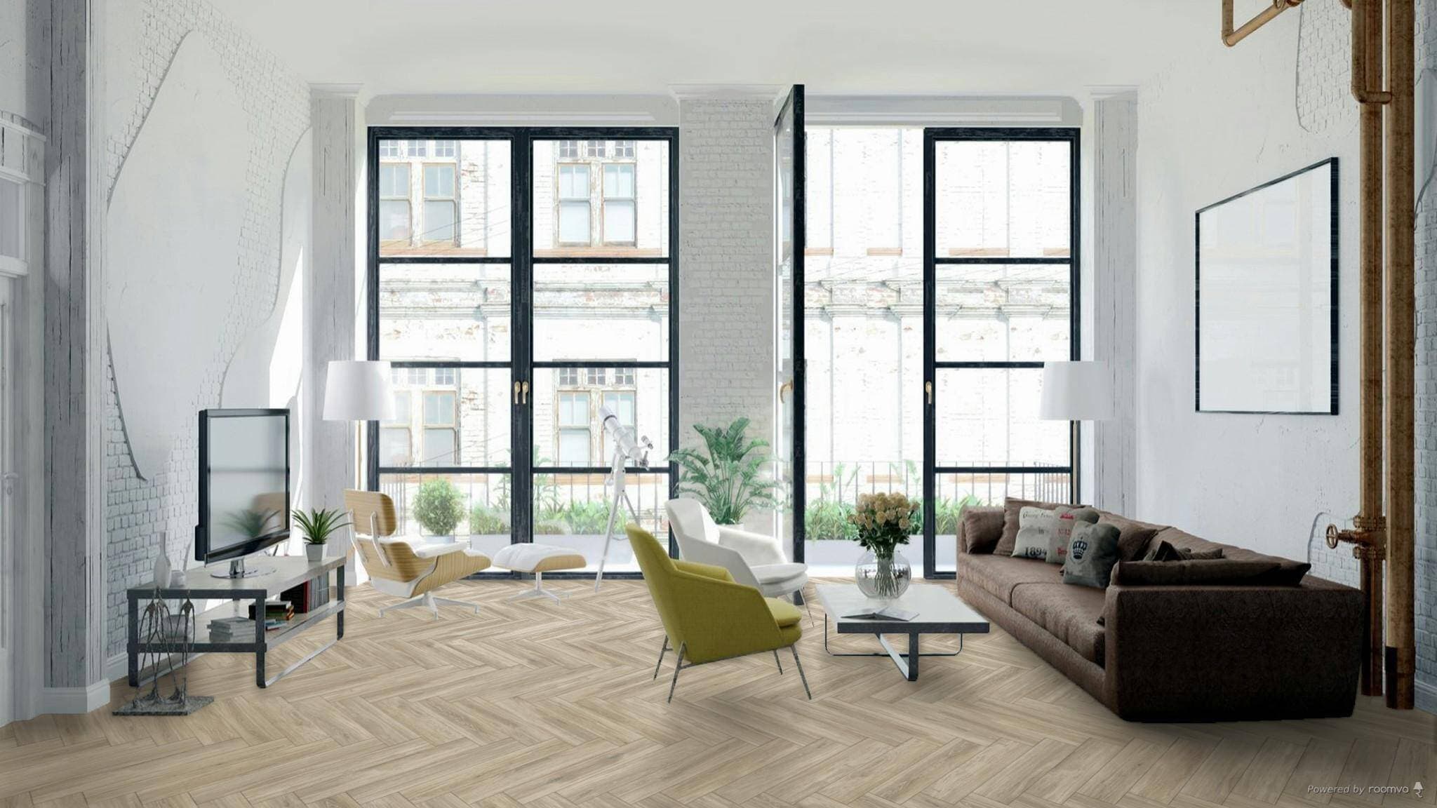 Panele winylowe THE FLOOR HERRINGBONE Tuscon Oak P6001HB, klasa 34, gr.6mm, 4V (1opk.=16szt.=1,752m2) 5