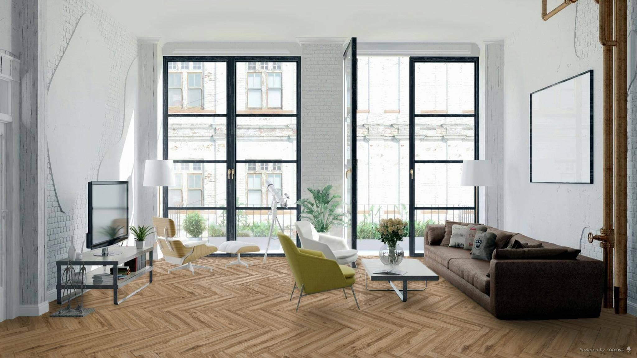 Panele winylowe THE FLOOR HERRINGBONE Jackson Oak P1006HB, klasa 34, gr.6mm, 4V (1opk.=16szt.=1,752m2) 7