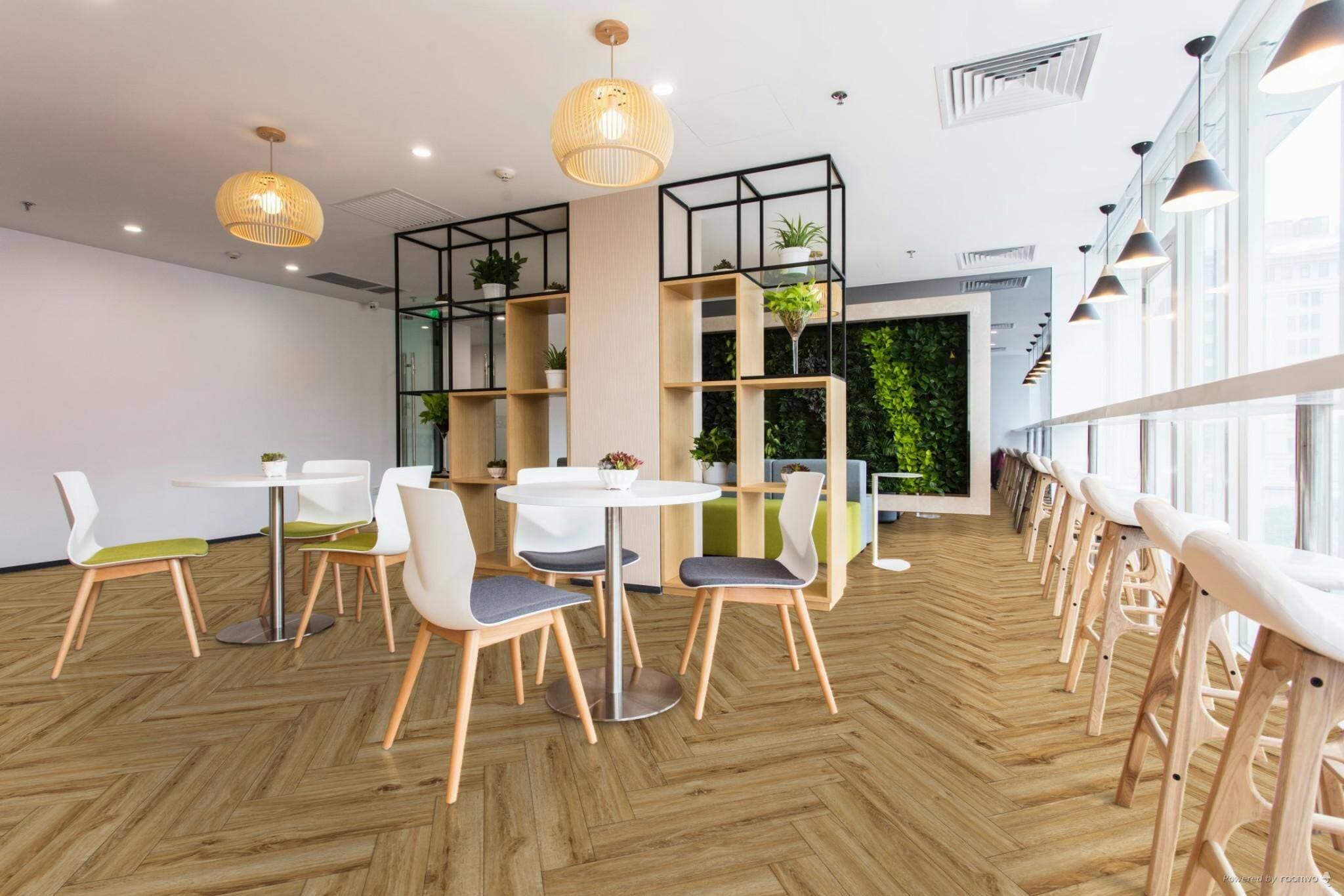 Panele winylowe THE FLOOR HERRINGBONE Riley Oak P1004HB, klasa 34, gr.6mm, 4V (1opk.=16szt.=1,752m2) 4