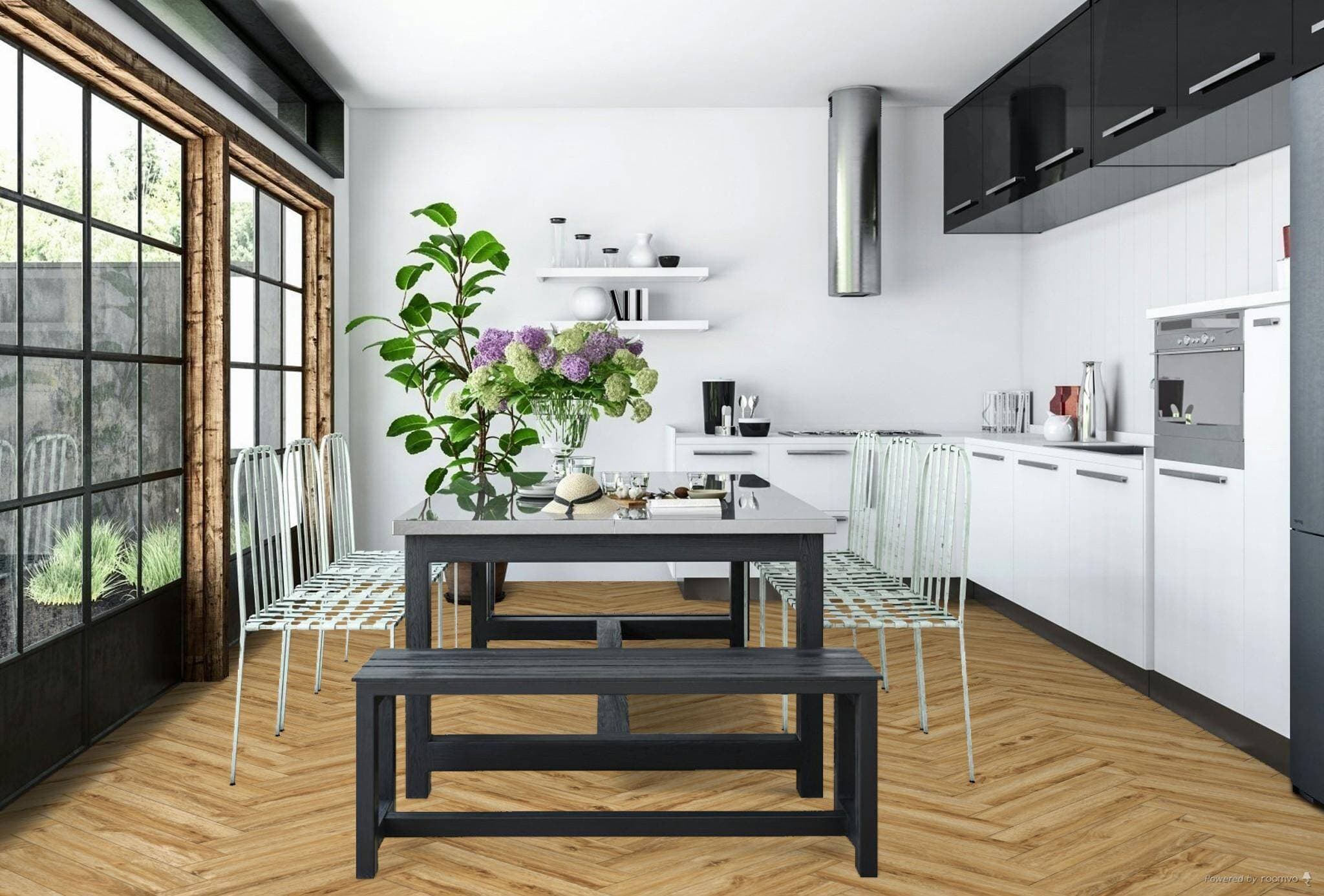 Panele winylowe THE FLOOR HERRINGBONE Riley Oak P1004HB, klasa 34, gr.6mm, 4V (1opk.=16szt.=1,752m2) 9