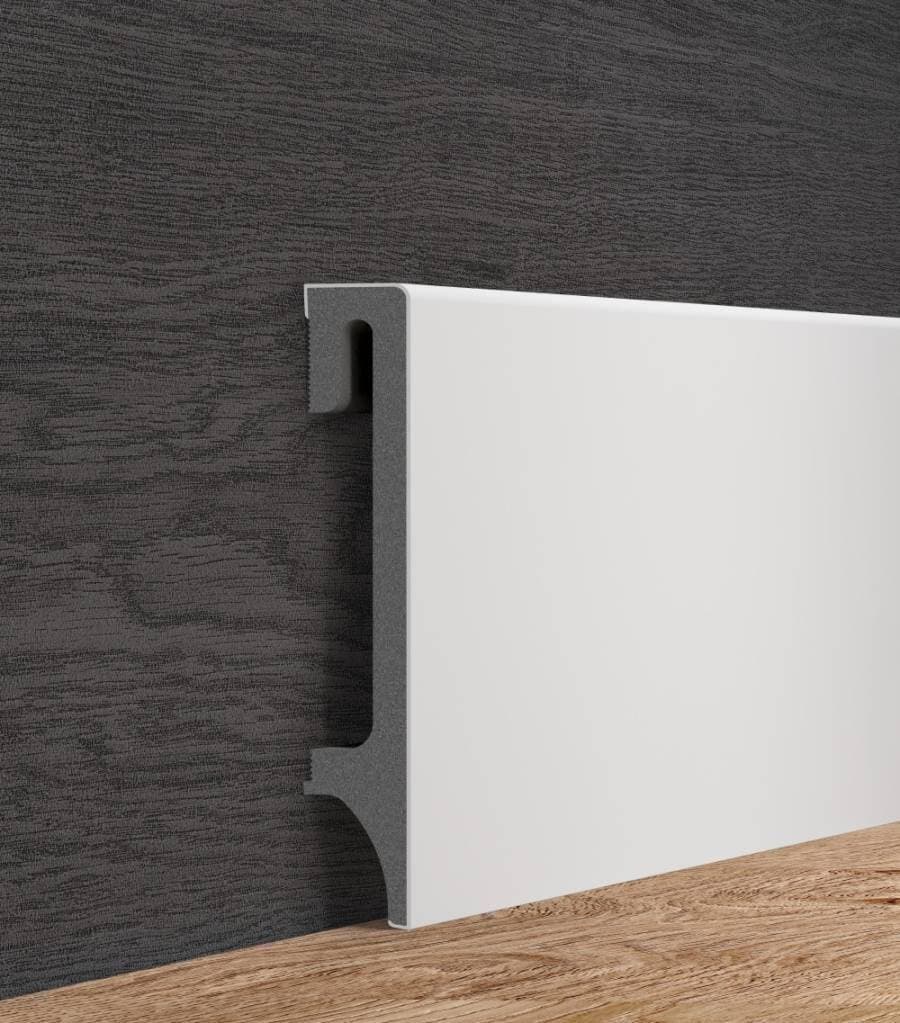 Listwa przypodłogowa VOX ESPUMO 401 biała wysokość 10 cm, szerokość krycia 1,6 cm dł 2400cm 3